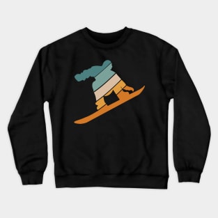 Snowboarding Retro Look Snowboarder Crewneck Sweatshirt